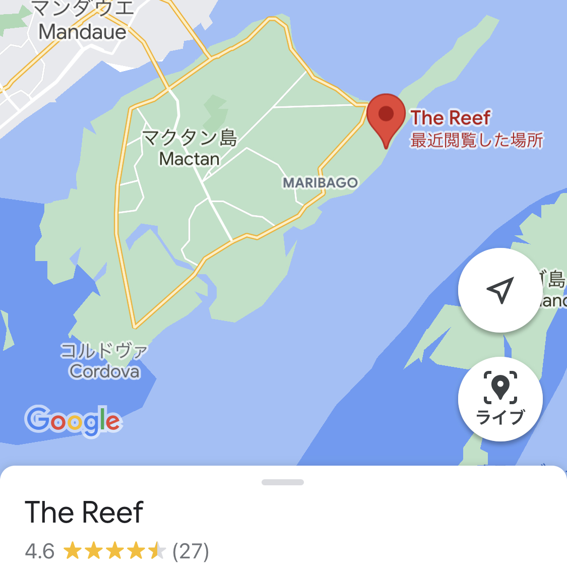 The Reefのロケーション